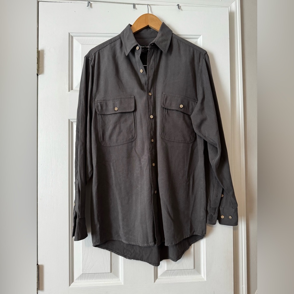 WinterSilks 100% Silk Button Down Shirt 0551